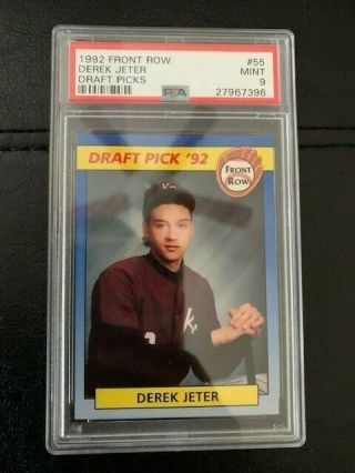 1992 Front Row Draft Picks 55 Derek Jeter Yankees Rc Rookie Hof Psa 9