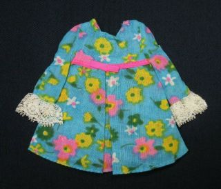 Vintage Barbie Skipper - Posy Party 1955 Turquoise Floral Party Dress