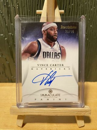2012 - 13 Panini Immaculate Inscriptions In - Vc Vince Carter Auto 20/50 Sp