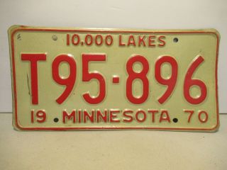 Minnesota License Plate 1970 Expired Tag Mancave Garage Crafts Usa