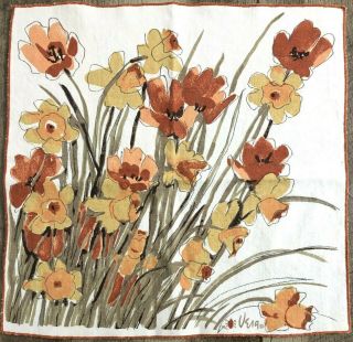 Vintage Vera Neumann (1) Floral Cloth Napkin