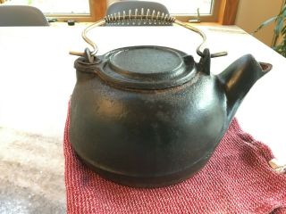Antique Black Cast Iron Wood Stove Woodstove Kettle/pot/steamer/humidifier