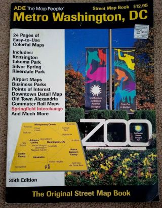 Metro Washington Dc Street Map Book Adc 35th Edition 2003 64pages Complete Atlas
