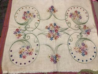 Vintage Embroidered Pillow Cover Wall Hanging Purses Patchwork