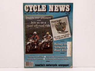 Cycle News Newspaper May 27/june 10,  1987 Oval Piston 32 Valve V - 4 Honda Nr750
