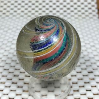 Large Antique 1.  70 " Divided - Core German Handmade Marbles