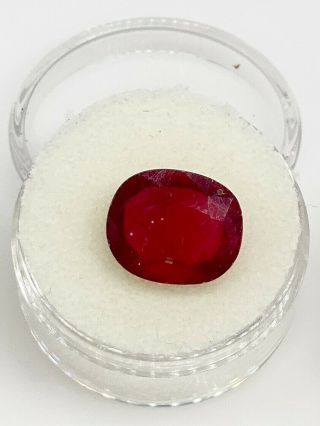Antique Old Cushion Cut 6.  51ct Natural Ruby Loose Gem