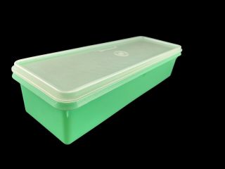 Vtg Tupperware 892 Jadeite Green Vegetable Celery Keeper Crisper Container & Lid