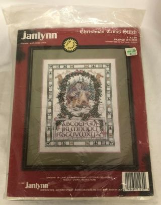 Vintage Janlynn Father Winter Christmas Counted Cross Stitch Kit 112 - 30 Complete