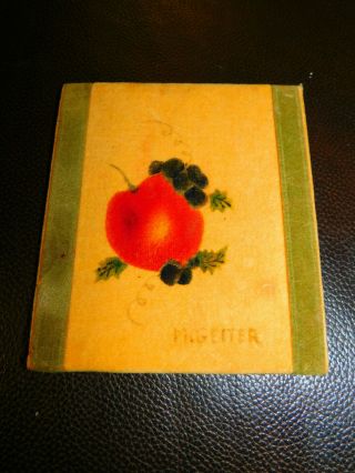 Antique Vintage Miniature Theorem Painting On Velvet Pa Dutch Folk Art Signed