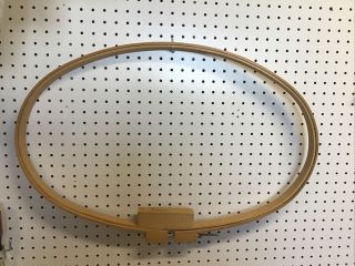 Vintage 2 27” Oval & 23” Wood Embroidery Quilting Cross Stitch Needlework Hoops