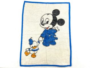 Vintage Biederlack Disney Baby Mickey Mouse Crib Blanket 27 " W X 36.  5 " L Shower