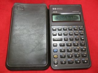 Vintage Hp Hewlett Packard 20s Scientific Calculator W/ Case