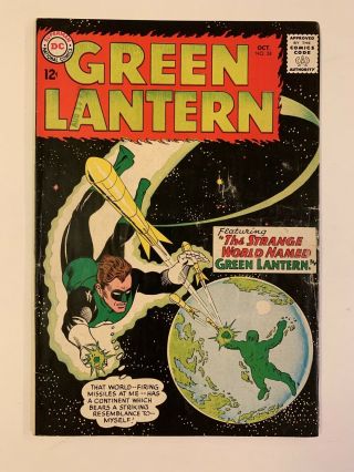 Green Lantern 24 Vintage Dc Comics October 1963 - “strange World Named G.  L.  ” - Km