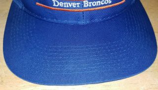 Vintage 90s Denver Broncos Split Bar Plain Logo Annco SnapBack Hat Cap 3