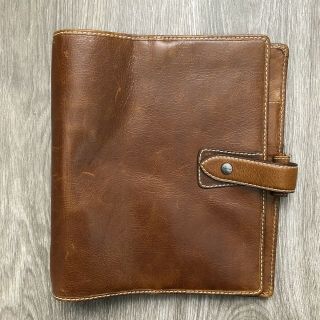 Filofax Malden A5 Brown Antiqued Leather Planner Organizer Cover