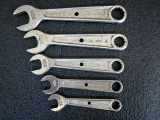 Vintage Auto - Kit Sae Combination Wrench Set Clip No.  100 Made In Usa