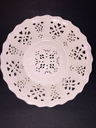 Leedsware Classical Creamware Reticulated Footed Bowl - England