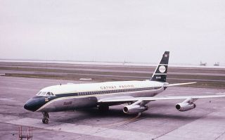 Cathay Pacific Conviar Cv - 880 Old Colors Vr - Hfs Beauty - Duplicate 35mm Slide