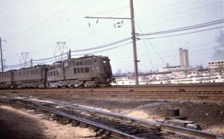 Pennsylvania Railroad Slide Of Loco 4746 At South Philadelphia 3/26/62