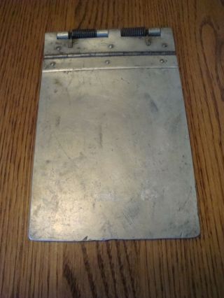 Vintage Steel/aluminum Metal Receipt Bill Invoice Holder Clip