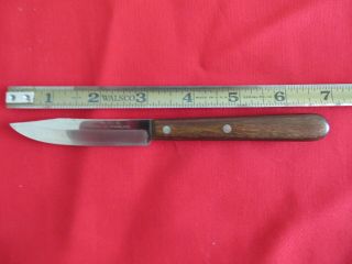 Vintage Case Xx Cap 221 Cp Stainless Paring Knife 3 " W/ Wood Handle