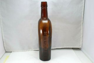 ONE ANTIQUE YERBA BUENA BITTERS AMBER COLOR BOTTLE S.  F.  CAL. 2