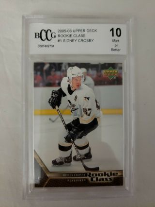2005 - 06 Upperdeck Sidney Crosby Rookie Class Hockey Card Graded Gem - Mt 10