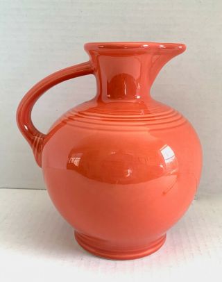 Vintage H.  L.  C.  Fiesta Pottery U.  S.  A.  Pitcher/ewer - Homer Laughlin Co - Persimmon?