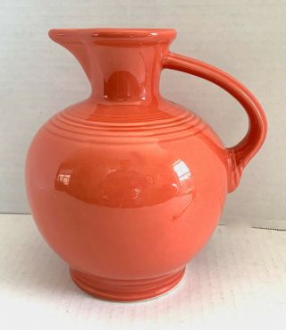 VINTAGE H.  L.  C.  FIESTA Pottery U.  S.  A.  PITCHER/Ewer - HOMER LAUGHLIN Co - Persimmon? 2