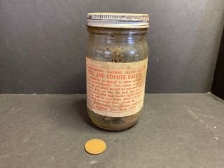 Vintage Trapping Scent Jar,  Fox & Coyote,  Butcher 