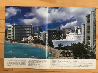 Vintage 1985 American Hawaii Cruises 4 Page Advertisement Usa