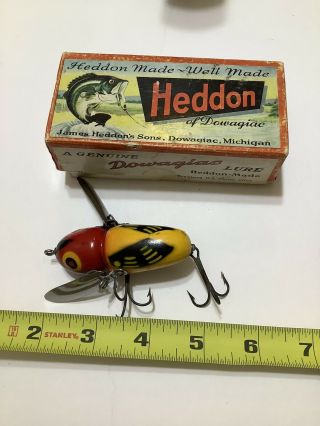 Heddon 2100 XRY Wooden Crazy Crawler In Unmarked Box,  W/insert 2