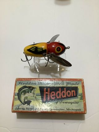 Heddon 2100 XRY Wooden Crazy Crawler In Unmarked Box,  W/insert 3