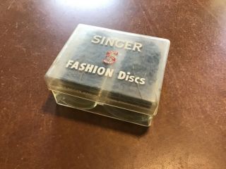 Vintage Singer Sewing Machine Fashion Discs Simanco In Case.  Antique