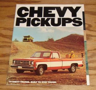 1977 Chevrolet Truck Pickup Sales Brochure 1/77 Chevy