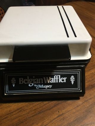 Vintage Belgian Waffler By Munsey Single Waffle Maker Model Bw - 2 Retro Kitchen