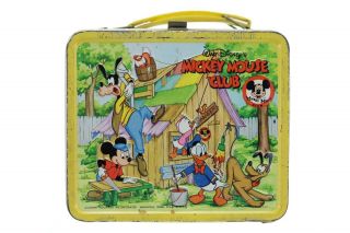 Vintage 1976 Walt Disney Mickey Mouse Club Metal Lunchbox,  Aladdin