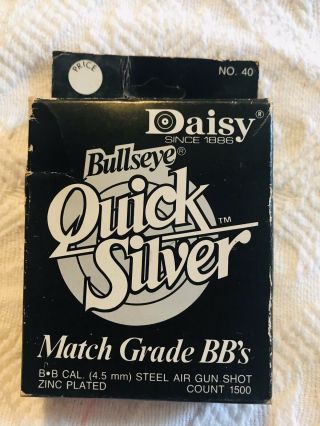 Vintage Daisy Bullseye Quick Silver Match Grade Bb’s - - 1500 Count