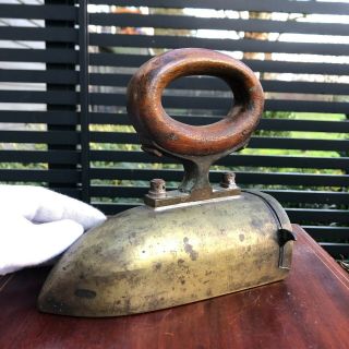 Wow Rare Antique 1800s Unusual Bullet Brass Victorian Sad Hot Iron Ak Mark