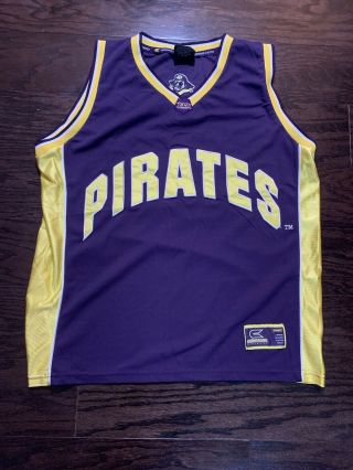 Vintage Ecu East Carolina Pirates 30 Ncaa Basketball Jersey Mens Size Xl Purple