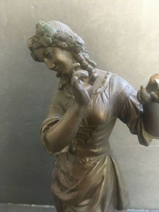 Vintage Bronze,  Woman with tamborine by Jean Louis Gregoire 3