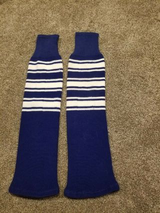 Vintage Ccm Hockey Socks Blue With White Strip (toronto)