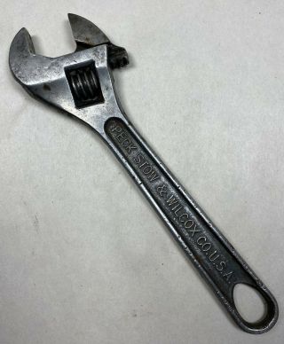 Vintage Peck Stow & Wilcox Co.  " Pexto " 8 " Angle Adjustable Wrench Made In Usa