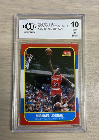 1996 - 97 Fleer Decade Of Excellence Michael Jordan Bccg 10