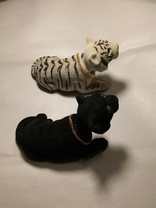 Vintage Bobble Head Nodder Bobblehead Tiger and Panther Set of 2 2