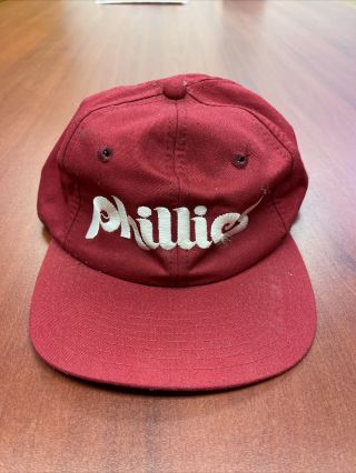 Vintage Philadelphia Phillies Plain Logo Snapback Hat Cap Mlb Baseball