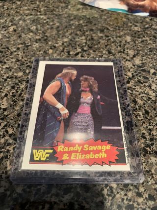 Macho Man Randy Savage And Elizabeth Rookie Card 1985 Opc