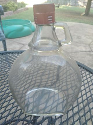 Vintage Cary Maple Sugar Co Glass Jar Jug - St Johnsbury Vt