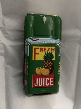 Vintage Japan Nomura Toy Tin Litho Friction Car Fresh Juice